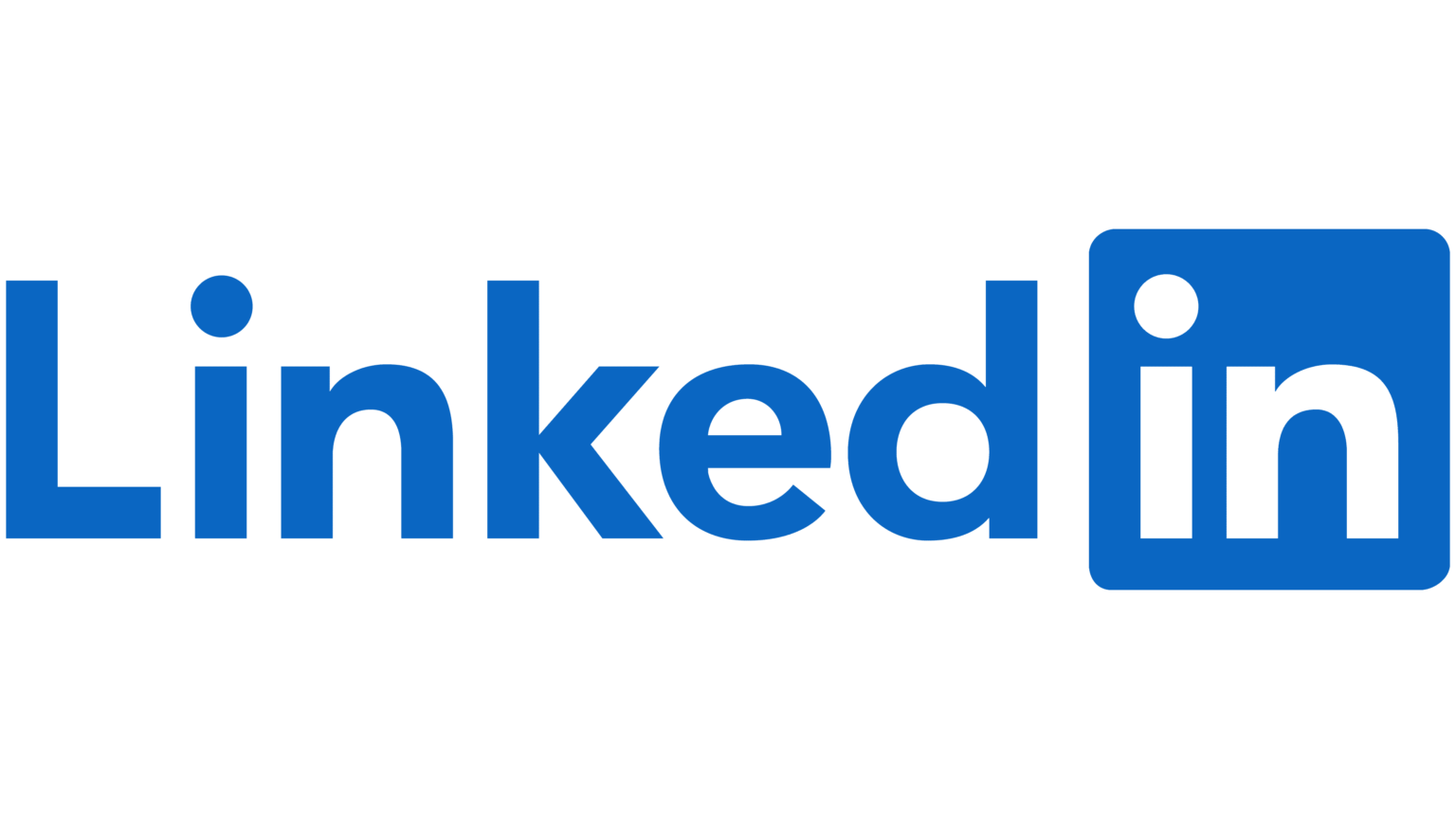 LinkedIn logo met het woord "Linked" in blauwe en zwarte tekst, gevolgd door "in" in wit in een blauw vierkant - perfect voor YouthCommerce professionals die online contact zoeken.