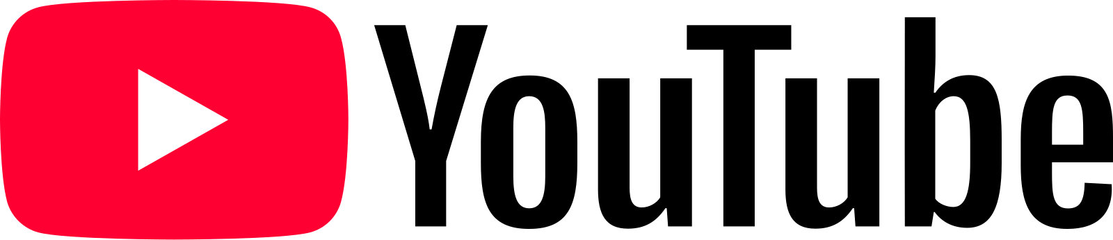 YouTube-logo met een rode afgeronde rechthoek met daarin een witte afspeelknop, gevolgd door het woord "YouTube" in zwarte tekst, wat staat voor het platform YouthCommerce.
